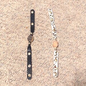 Erimish 2 bracelets snap closures 8" Not worn